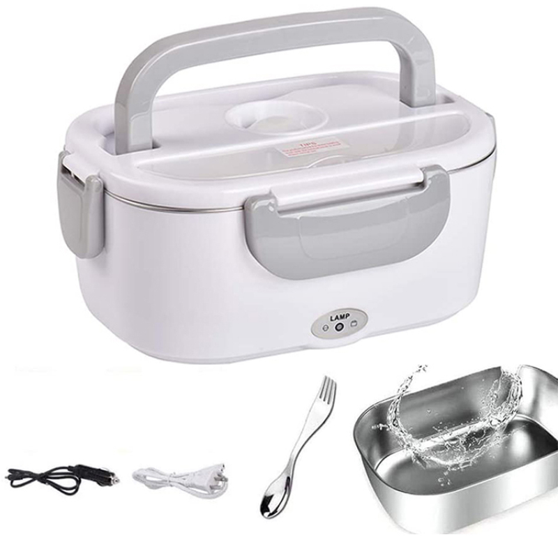 Portable Electric Lunch Box Food Heated Stainless Steel for Car and Office Home Portable Hot Lunch Box with bag