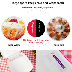 BPA Free Pink Cartoon Unicorn Children Kids Girl Insulated Lunch Box Bag For School 2021