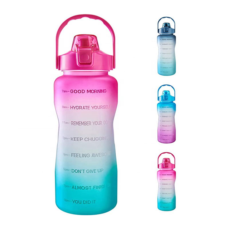 Large Capacity 1500ML BPA Free Wide Mouth Half Gallon Water Jug Plastic GYM Water Bottle With Time Marker