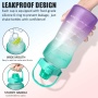 Large Capacity 1500ML BPA Free Wide Mouth Half Gallon Water Jug Plastic GYM Water Bottle With Time Marker