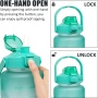Large Capacity 1500ML BPA Free Wide Mouth Half Gallon Water Jug Plastic GYM Water Bottle With Time Marker