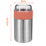 2021 double wall lunch box custom logo pattern vacuum storage stainless steel insulated Food jar with pp lid kids