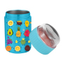 2021 double wall lunch box custom logo pattern vacuum storage stainless steel insulated Food jar with pp lid kids