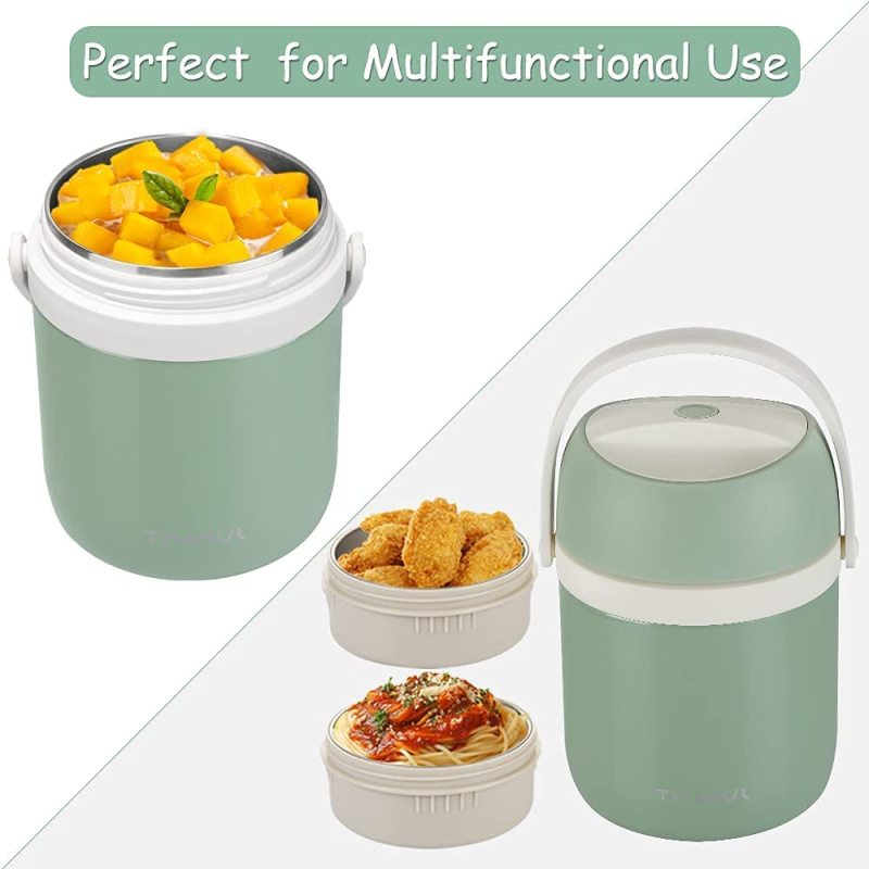 Manufacturer Factory Leakproof Meal Ware 3-Tier Stackable Thermal Two Layer Cute Lunch Box for Adults