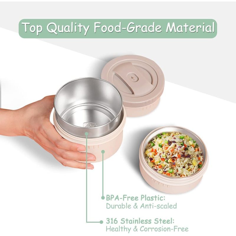 Manufacturer Factory Leakproof Meal Ware 3-Tier Stackable Thermal Two Layer Cute Lunch Box for Adults