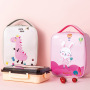 600D School children boy girl leafproof cooler bag blue cartoon thermal insulated lunch box bag for kids
