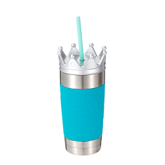 20oz straight double wall stainless steel thumbler stainless steel tumbler cups with straws and crown lid