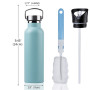 25oz good quality flask small mouth keep cool /warm stainless steel  water bottle for gym and yoga with bag