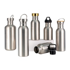 25oz good quality flask small mouth keep cool /warm stainless steel water bottle for gym and yoga with bag