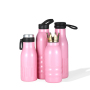 Portable OEM Color Printing Horizontal Stripes Pink Double Wall Stainless Steel Drinking insulated Thermos Vaccumm Water Bottle