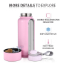 Portable 32oz Pet Large Dog Bowl Attached Stainless Steel Insulated Travel Water Bottles for Outdoor