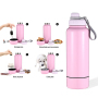 Portable 32oz Pet Large Dog Bowl Attached Stainless Steel Insulated Travel Water Bottles for Outdoor