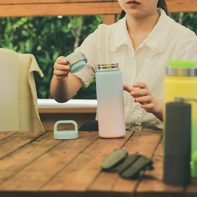 18oz Reusable Leak Proof 2-in-1 BPA-Free Vacuum Funky Insulated Stainless Steel Metal Thermos Bottles Flask for School