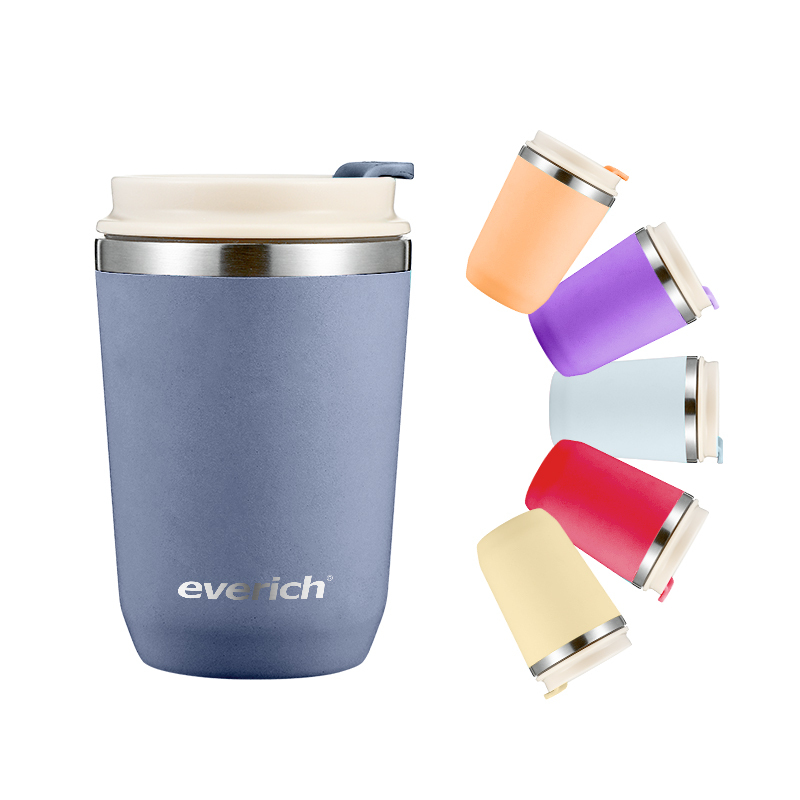 Customization Logo Print Cute 12oz Coffee Cups Travel Mug Insulated Tumbler Stainless Steel Custom Travel Coffee Mugs