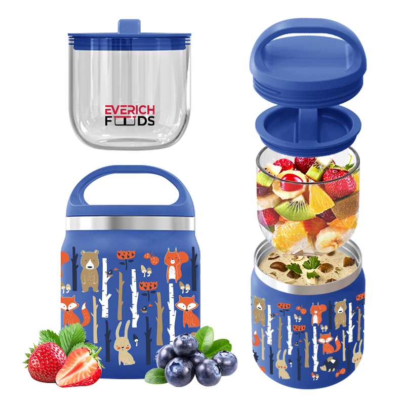 New BPA Free Stainless Steel Round Food Container With Lid,Lunch To Go Salad Lunch Container Bento Lunch Box