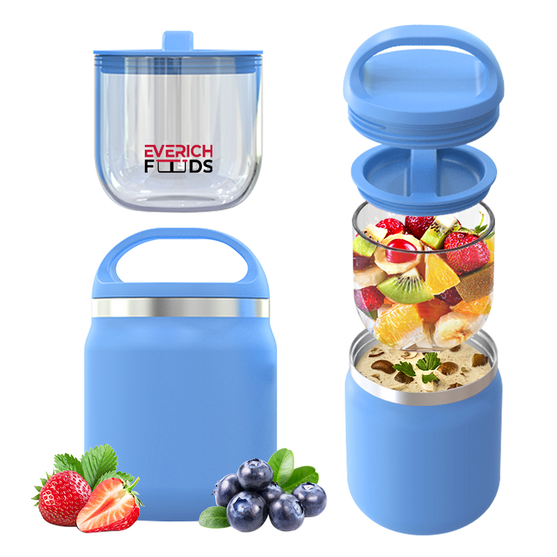 New BPA Free Stainless Steel Round Food Container With Lid,Lunch To Go Salad Lunch Container Bento Lunch Box
