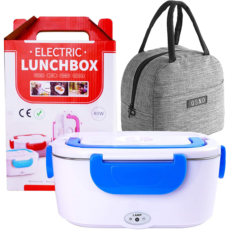12V 110V 40W Portable Food Heater Food Container Electric Lunch Box Food Warmer with Carry Bag and Spoon for Car, Home & Office