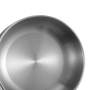 everich stainless steel pet's food container smooth dog/cat round bowl