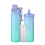 18oz Stainless Steel Flask Tea Thermos Travel Filtered Fruit Infuser Water Bottle with Sport Lid