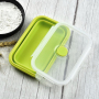 4 Pack Airtight Collapsible Food Container Portable Storage Microwave Safe Bento Foldable Silicone Lunch Box