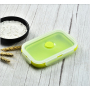 4 Pack Airtight Collapsible Food Container Portable Storage Microwave Safe Bento Foldable Silicone Lunch Box