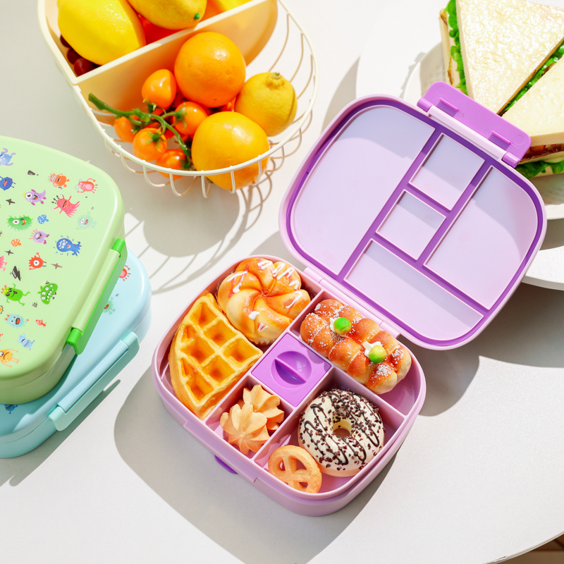 900ml ODM Custom Logo Leakproof BPA Free kids Lunchbox Children School Bento Lunch Box With Leak Proof Lid