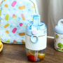 Picnic School Children Double Wall 304 Stainless Steel Food Jar Storage Lunch Box with Plastic Water Bottle Set for Kids