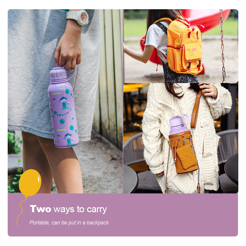 OEM Printing Cola Shape Student Double Stainless Steel Thermos Vaccumm Drinking insulated Water Bottle Sets for Kids School
