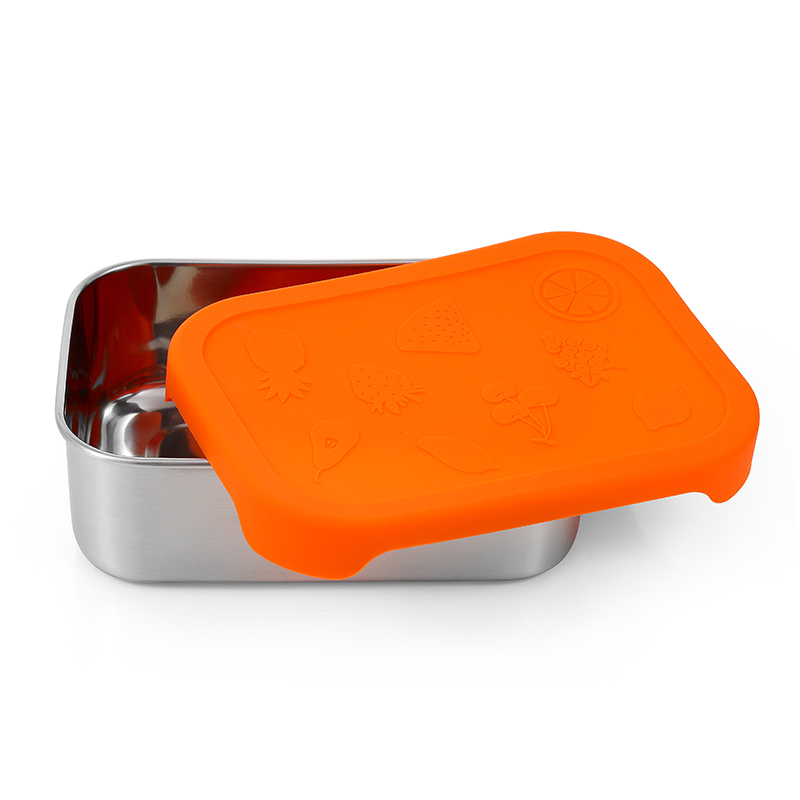 Bento Lunch Box Steel Leakproof Stainless Steel Lunch Box Food Storage Box With Silicone Lid