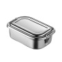 Leaf Design Sealed Leak Proof Big Capacity 1600ML Bento Box Food Container Two Compartments 304 Stainless Steel Bento Lunch Box