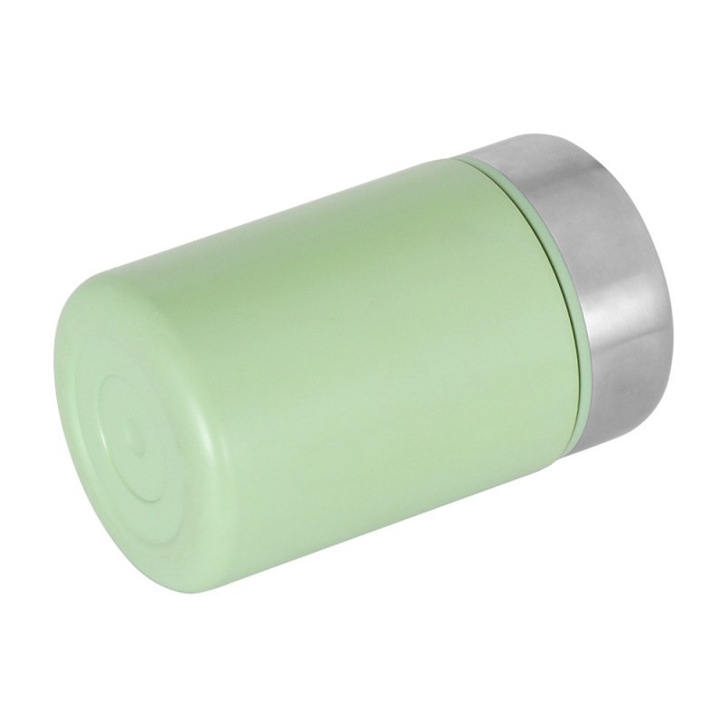Outdoor OEM Logo Color Printing Green Portable School Student Kids Vaccum Double Wall Stainless Steel Insulated Thermal Food Jar