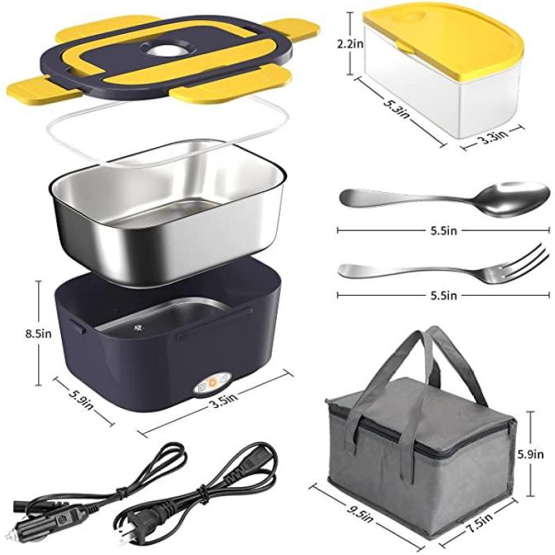 304 Stainless Steel Vaccum Insulated Electric Used USB Thermal Insulated School Bag and Lunch Box