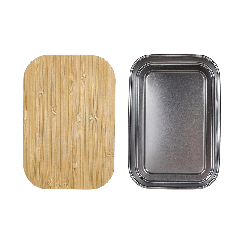 Hot Selling Microwave and Dishwasher Safe Leak Proof 900ml Stainless Steel Bento Box with Bamboo Lid
