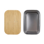 Hot Selling Microwave and Dishwasher Safe Leak Proof 900ml Stainless Steel Bento Box with Bamboo Lid
