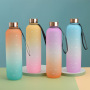 Free Shipping Ready to ship water Bottle With Time Marker - 32 OZ, 1 Liter, Water Bottles With Times To Drink Frosted Tritan