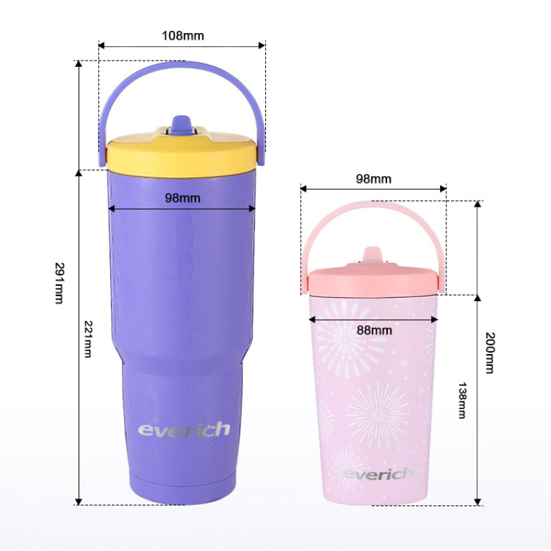 30oz Tumbler Insulated Tumblers Wine Cups with Straws and Lid for Cold Hot Drinks