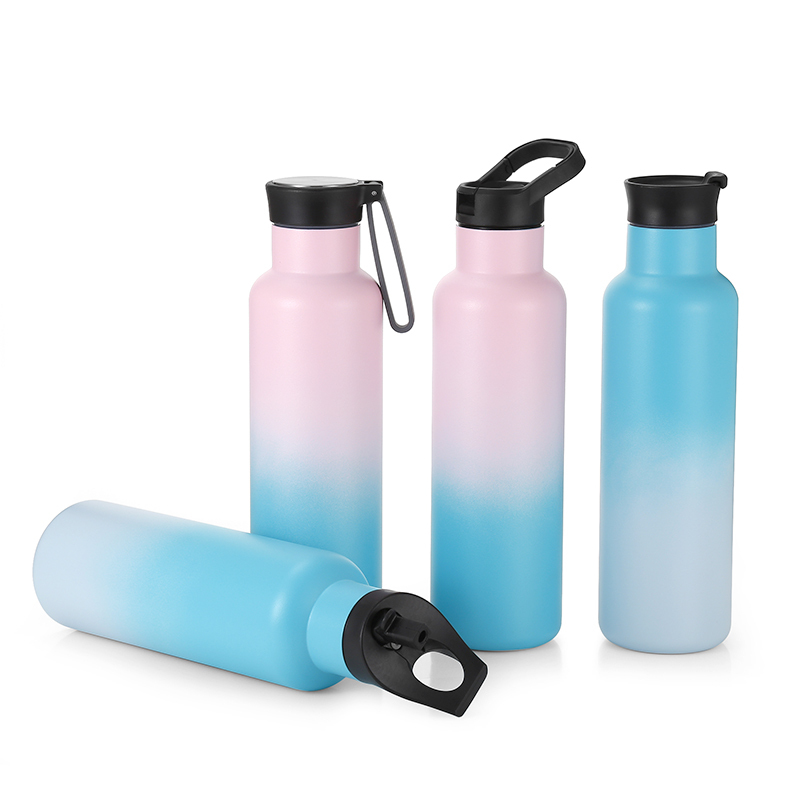 20oz Vacuum Flasks Middle Mouth Thermo Vacuum Insulated bottle Stainless Steel Sports Water Bottle  With Straw /Flip Handle