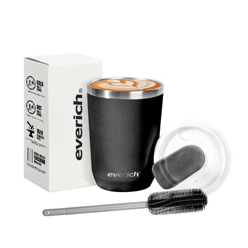 350ml 12ozTumbler Double Wall Vacuum Insulated Cup With Silicone Valve 12oz Stainless Steel Tumbler Mug Coffee Cups with Lid