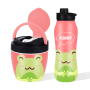 OEM ODM Custom Color Stainless Steel Insulated Vaccum Flasks Water Bottles 450ml Plastic Food Jar Box with Fork and Spoon Set