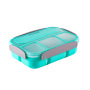 Durable Stackable BPA Free Dishwasher Safe Western Plastic Children 4 Compartment School Bento Lunch Box Container For Kids