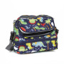 Oxford shoulder and tote bag cute cartoon thermal insulated 2 compartments picnic lunch bag for women kids