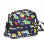 Oxford shoulder and tote bag cute cartoon thermal insulated 2 compartments picnic lunch bag for women kids