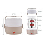 110V/220V Warmer 2L Cooker Stainless Steel Electric Lunch Box For Office