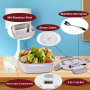 Ready To Ship In Stock Gray fashion electric heating lunch box for soup rice electric lunch box food warmer