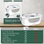 110V/12V Portable Food Warmer Food Heater with Removable Stainless Steel Container Electric Lunch Box for Car and Home