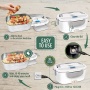 110V/12V Portable Food Warmer Food Heater with Removable Stainless Steel Container Electric Lunch Box for Car and Home