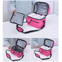 Cooler Bag Insulated Dual Compartment Lunch Bag with Soft Leakproof Liner and Shoulder Strap Double Deck Reusable Aluminium Foil