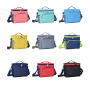 Cooler Bag Insulated Dual Compartment Lunch Bag with Soft Leakproof Liner and Shoulder Strap Double Deck Reusable Aluminium Foil