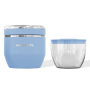 ODM Swel Stainless steel Triple-Layered Vacuum Insulated leakproof round bento box lunch box with Glass Nesting Bowls