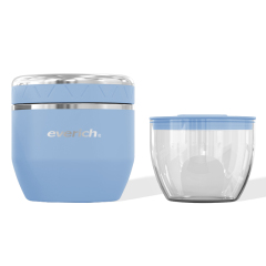 ODM Swel Stainless steel Triple-Layered Vacuum Insulated leakproof round bento box lunch box with Glass Nesting Bowls ODM Swel Stainless steel Triple-Layered Vacuum Insulated leakproof round bento box lunch box with Glass Nesting Bowls